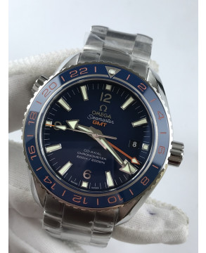 NO.177/VS공장 오메가 플래닛오션 600M CO-Axial GMT 43.5MM 블루다이얼 블루세라믹 베젤