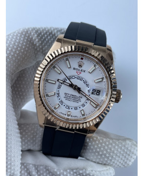 (준비완료/특급배송)NO.2042/ZF공장 롤렉스 Sky-Dweller 336235 RG ZF 11 Best Edition White Dial on Oysterflex Strap A23J (Gain Weight)